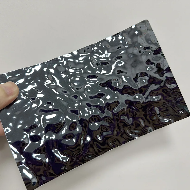 PET Water Ripple Carbon Crystal Wall Panel